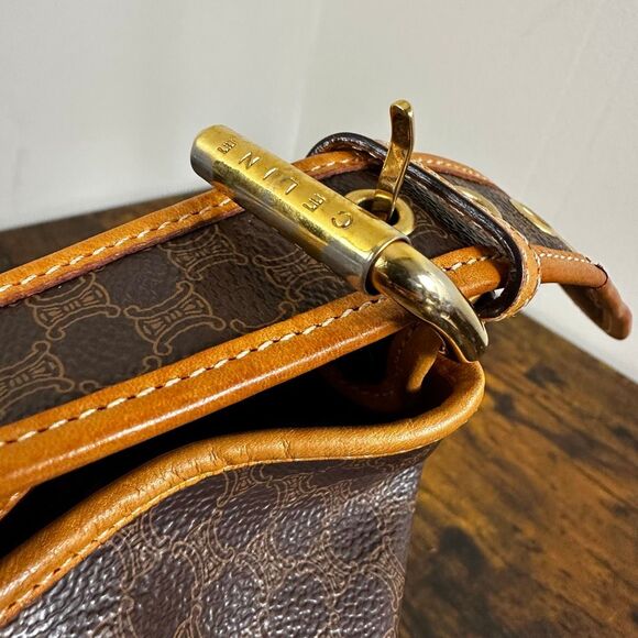 Celine Macadam Vintage Shoulder Bag Brown - Picture 11 of 16